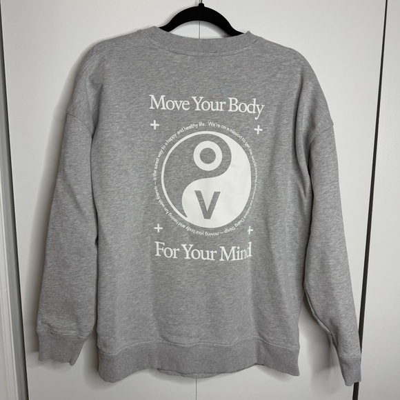 Outdoor Voices Tops - Outdoor Voices - Unisex Cotton Sweatshirt - Move your body - grey XS